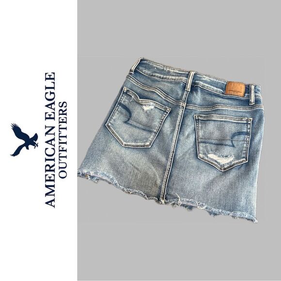 American Eagle Women’s Next Level Stretch X Hi-Rise Jean Mini Skirt - Size 6 - Picture 2 of 3